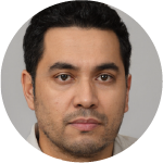 photo of a happy male customer